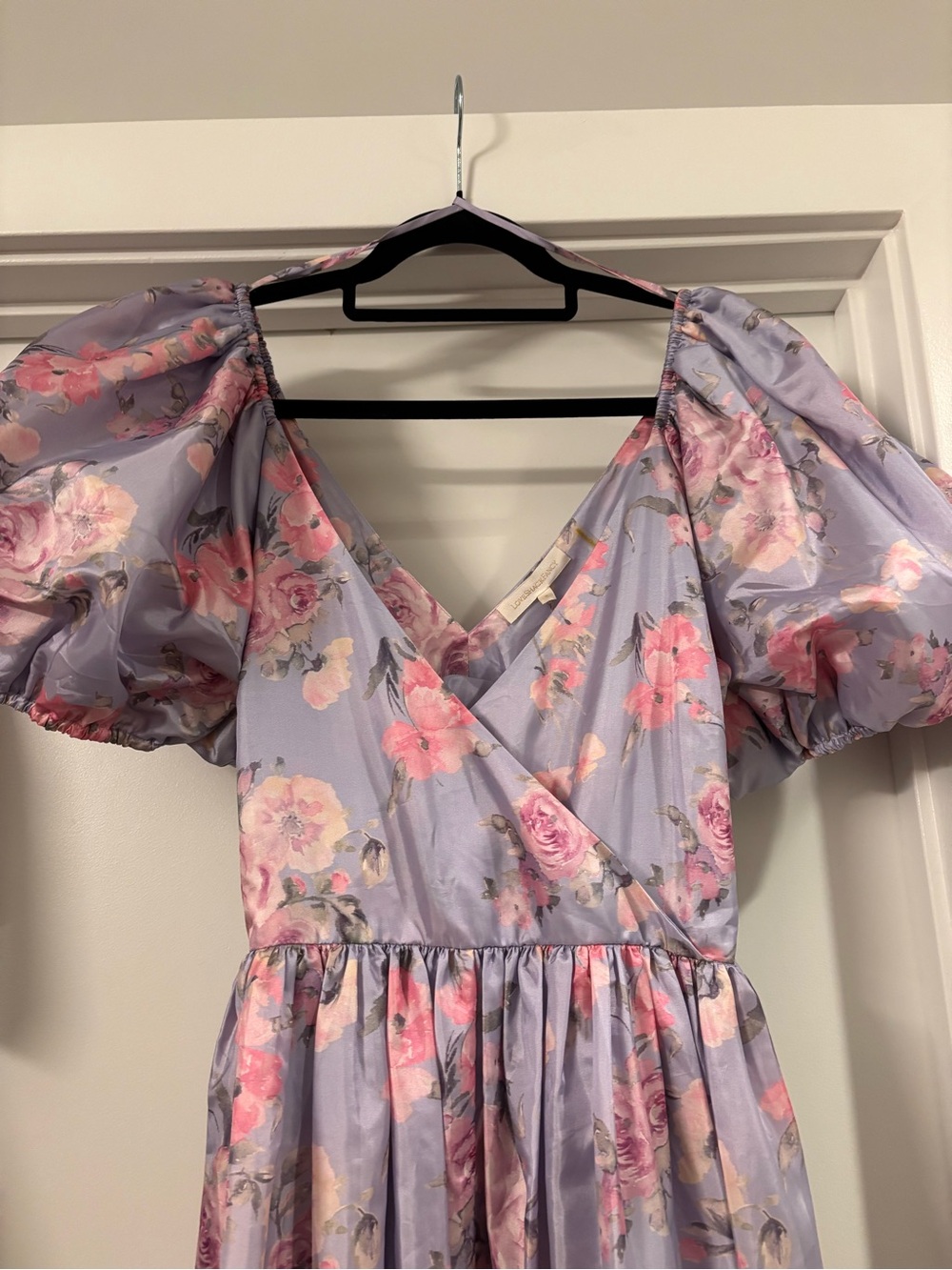NWT LoveShackFancy Ida Hibiscus Lavender Purple Floral Taffeta Maxi Dress Gown 8 - Picture 9 of 15